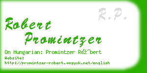 robert promintzer business card